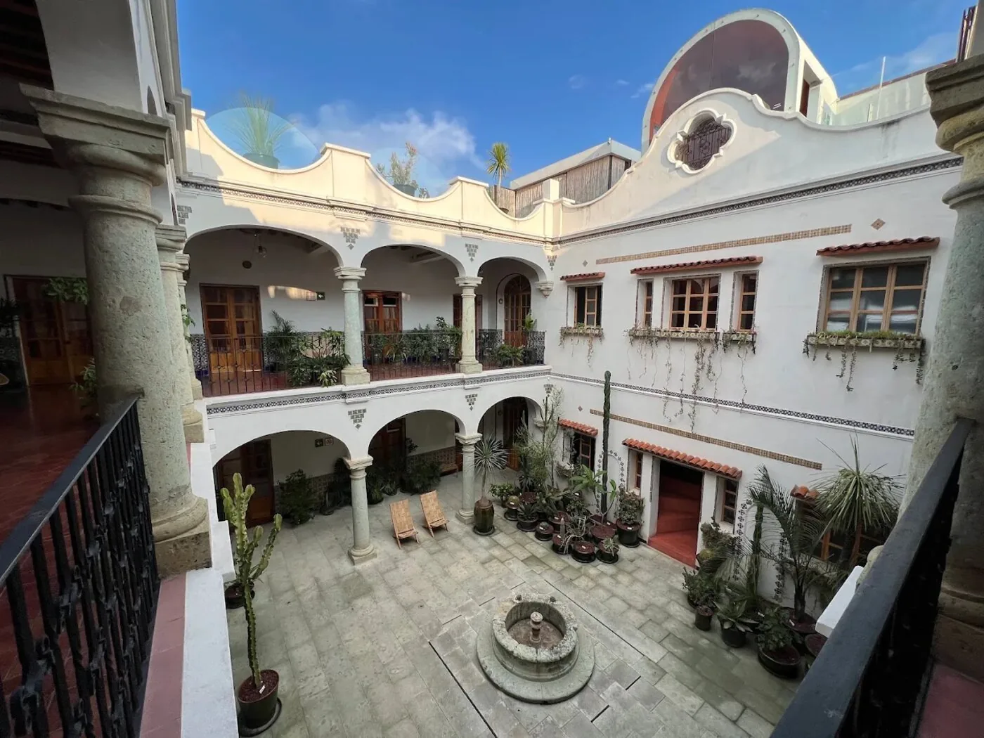 Grana hotel courtyard by day