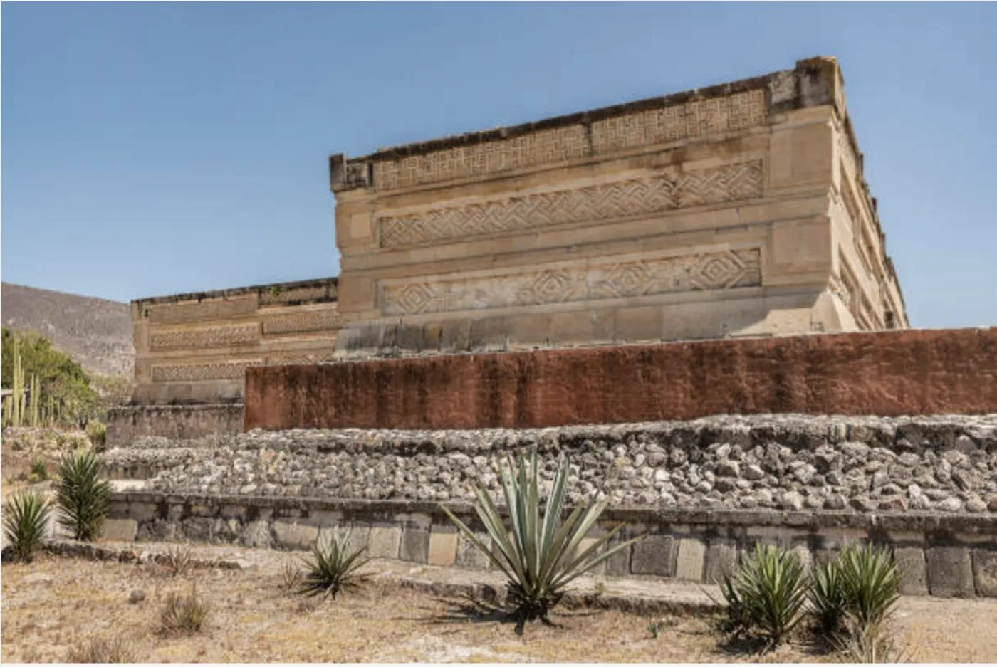 Mitla archaeological site, stone mosaics